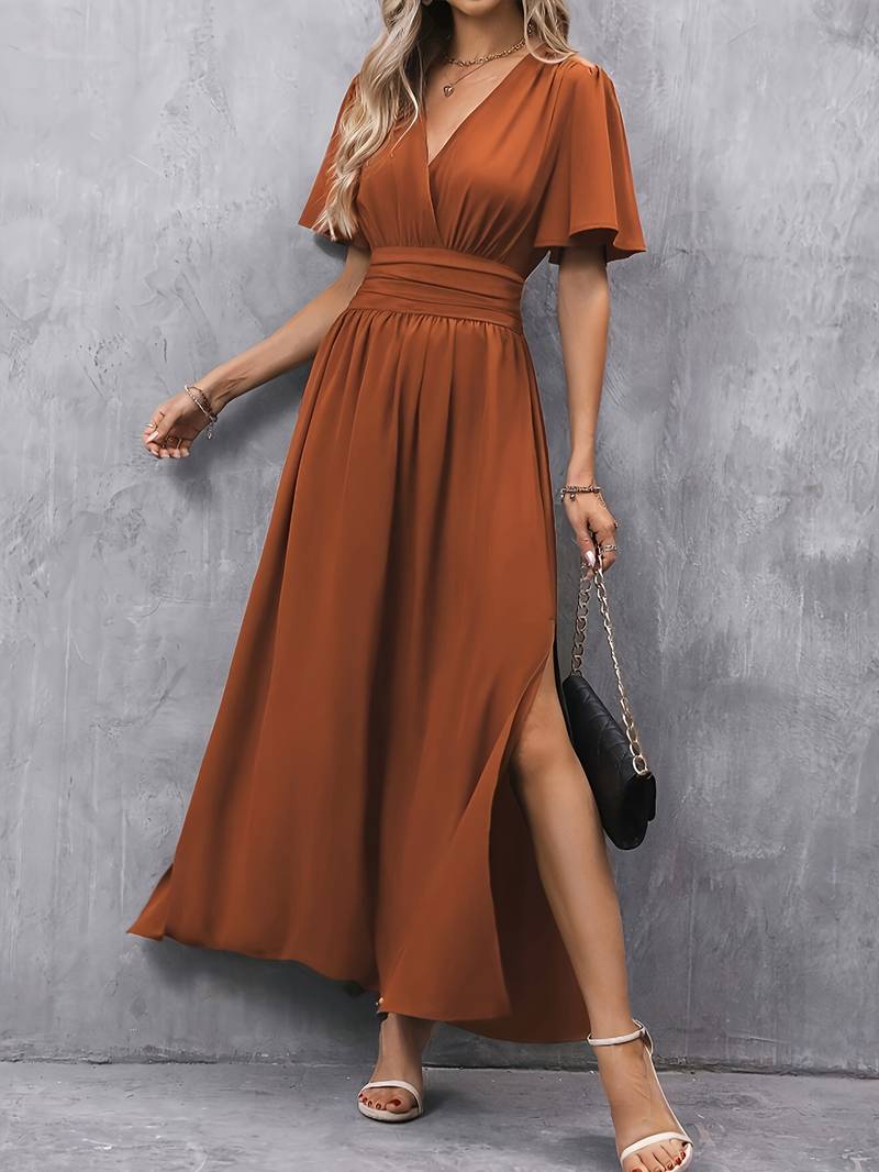 Elara | Women's Elegant Evening Wrap Dress | Maxi