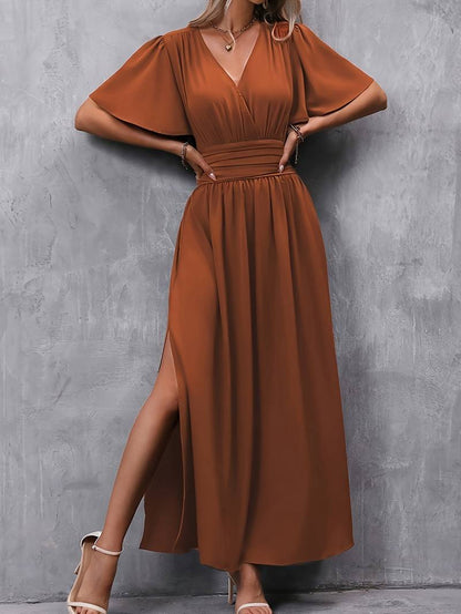 Elara | Women's Elegant Evening Wrap Dress | Maxi