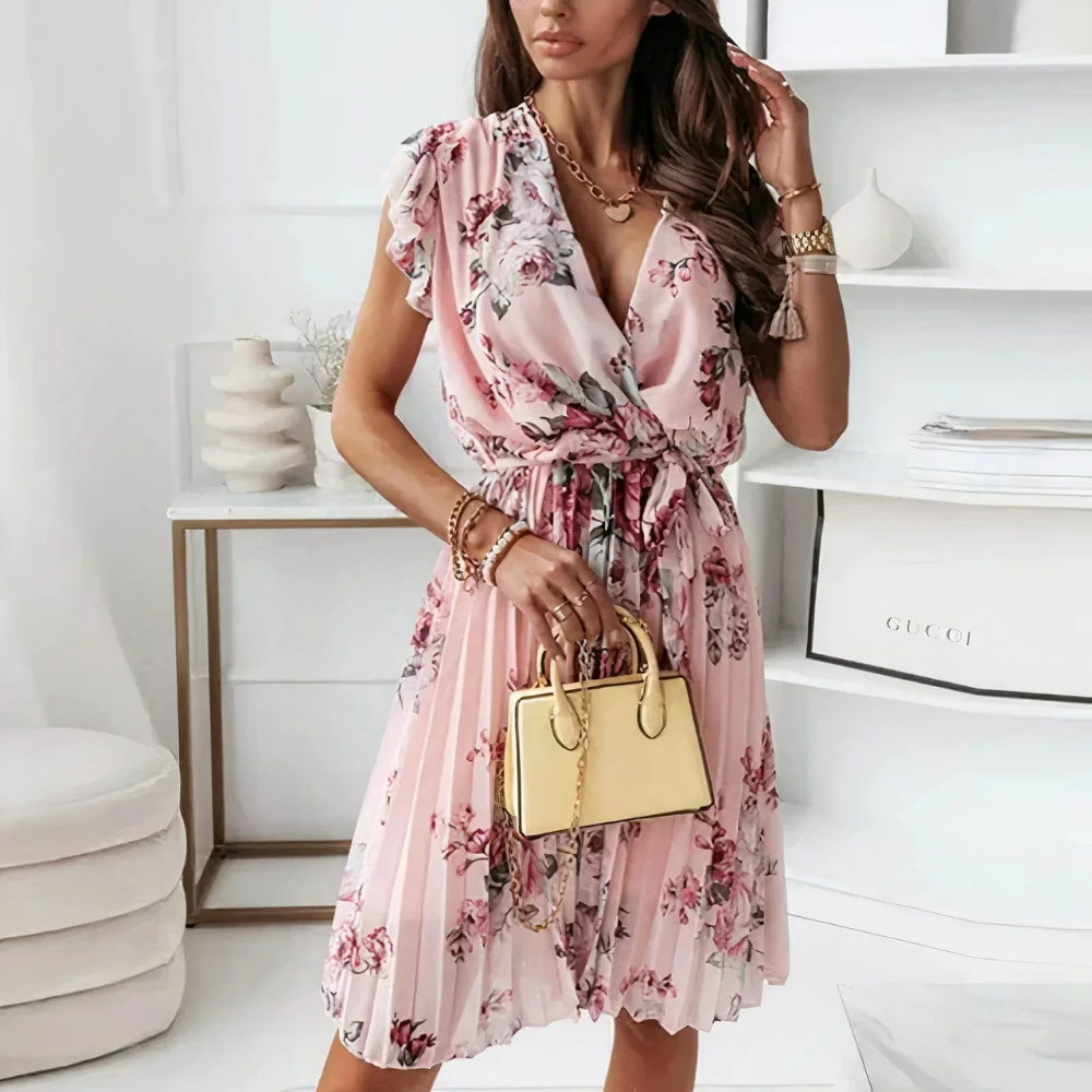 Isla | Women's Elegant Floral Summer Dress | Midi