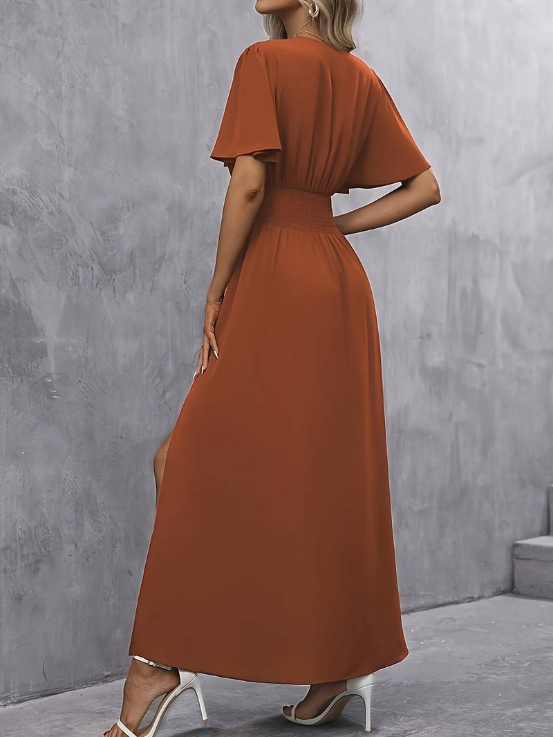 Elara | Women's Elegant Evening Wrap Dress | Maxi