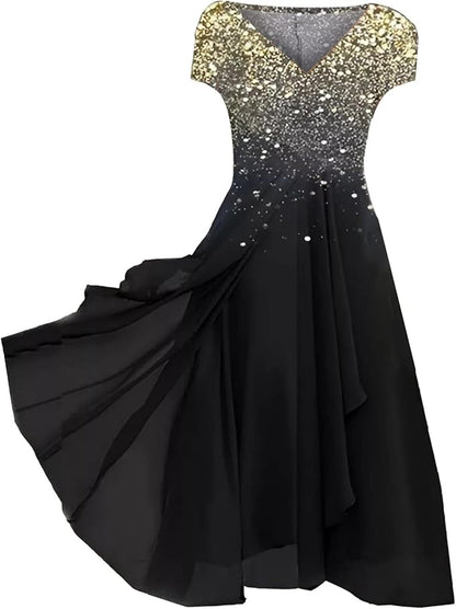 Luna | Women's Sparkly Elegant Midi Dress | Midi