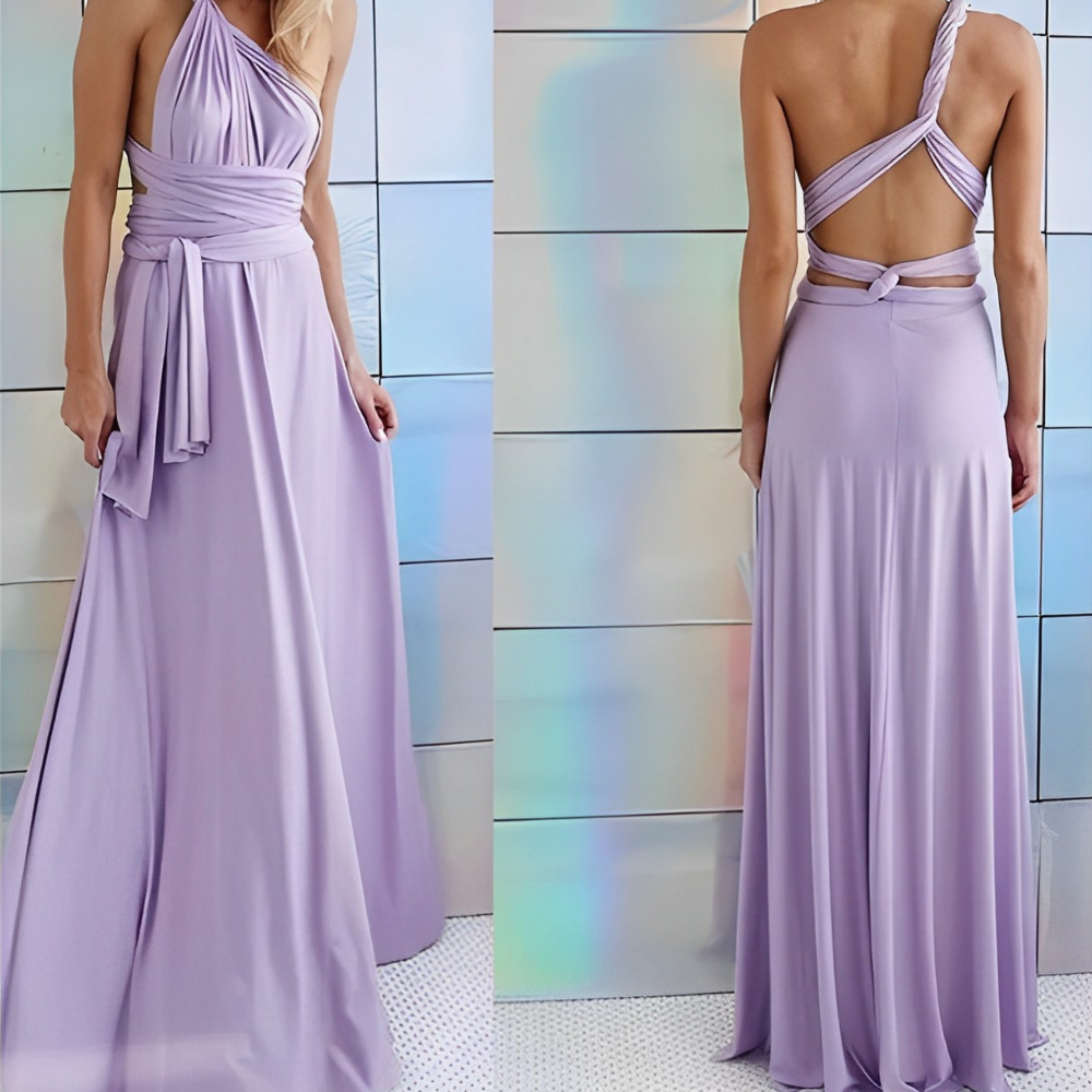 Nina | Women's Elegant Backless Wedding Guest Dress | Maxi