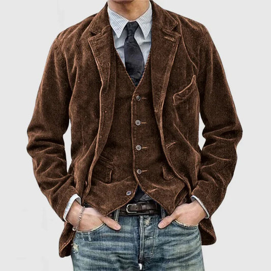 Henry | Men's Corduroy Cardigan | Waistcoat Style