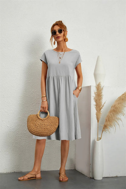 Mabel | Women's Elegant Smock Midi Dress | Midi