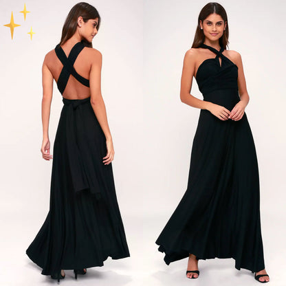 Nina | Women's Elegant Backless Wedding Guest Dress | Maxi